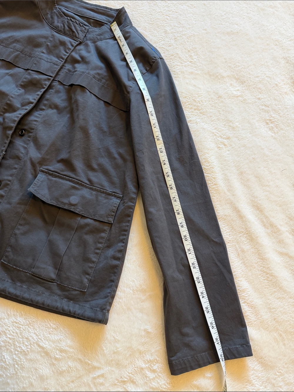 Sanctuary Slate Gray Military Field Jacket with Drawstring Hem - Picture 3 of 7